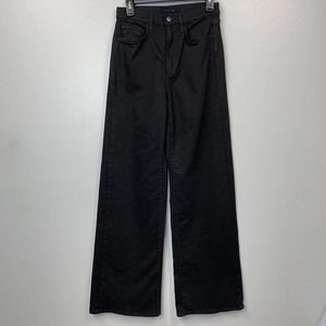 Joe's The Mia Jeans Womens 27 Black High Rise Wide Leg Denim Stretch